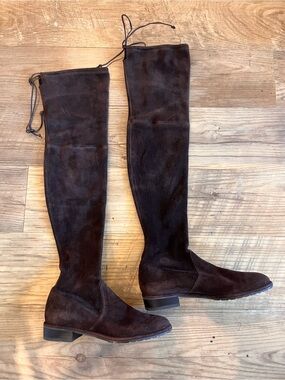 STUART WEITZMAN Over-the-Knee Brown Suede Boots- size 5.5 EUC